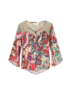 Usha Damen Bluse in mehrfarbig