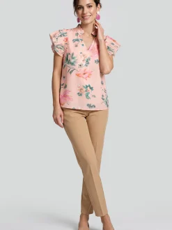 Usha Damen Bluse in mehrfarbig