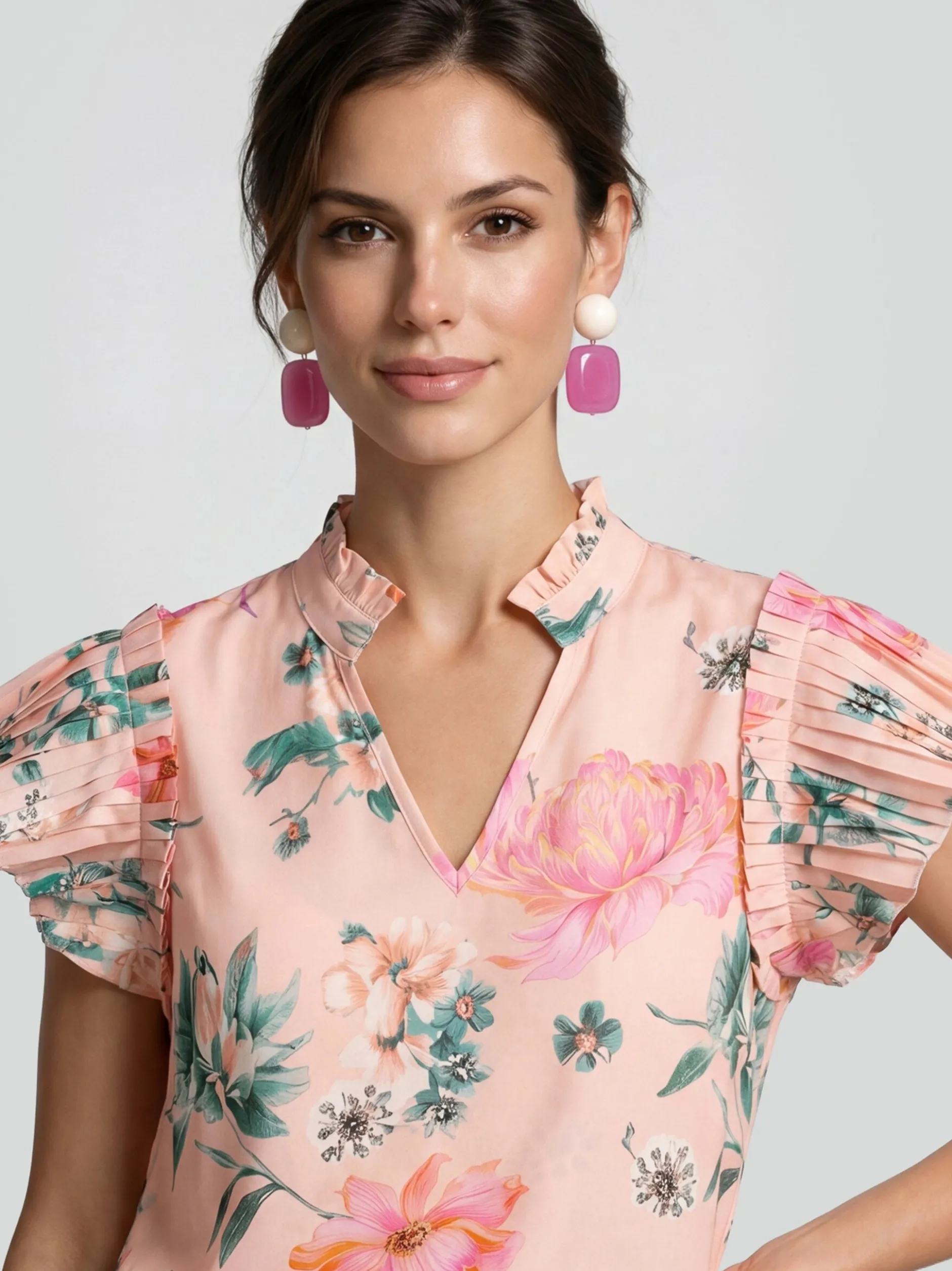 Usha Damen Bluse in mehrfarbig