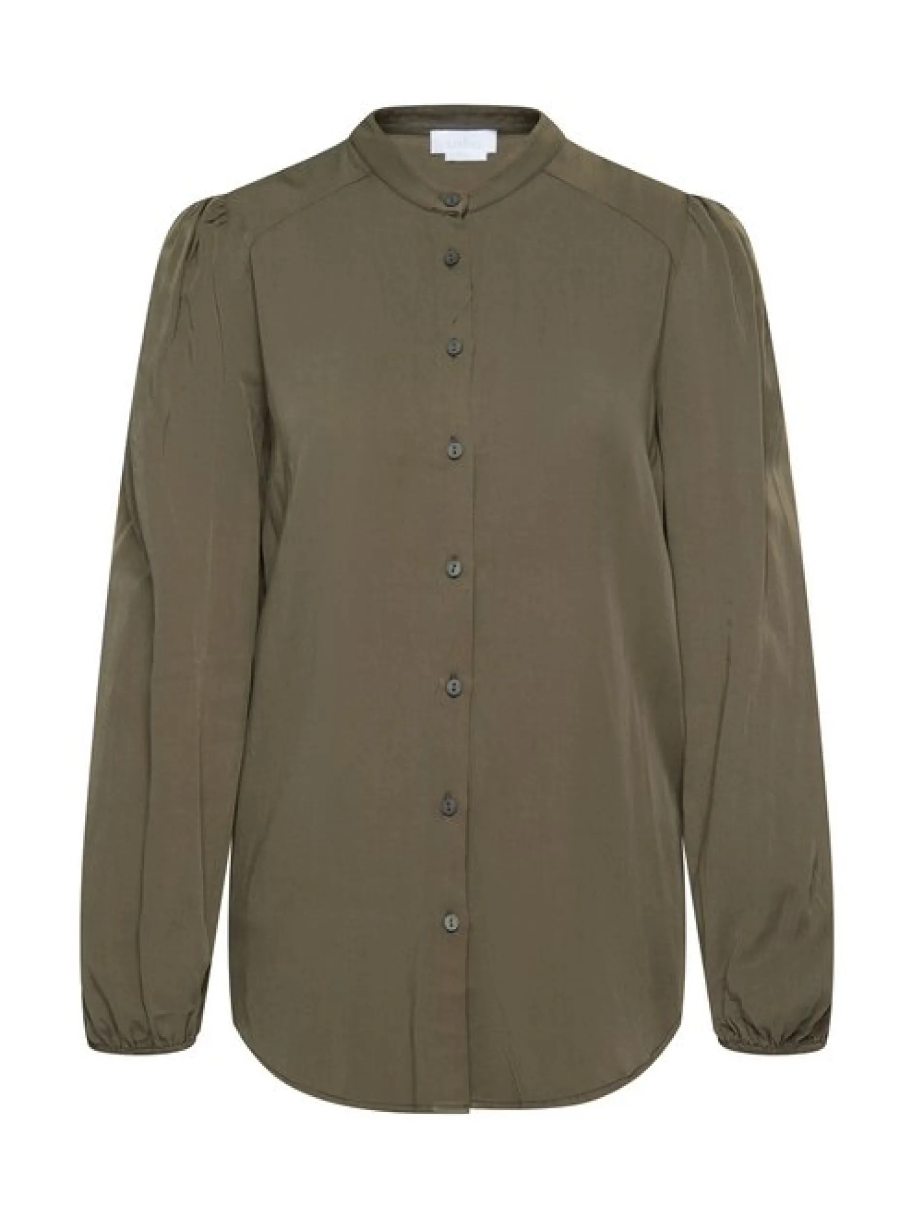 Usha Damen Bluse in oliv - Ausschnitt: ohne Kragen