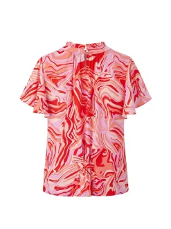 Usha Damen Bluse in rot