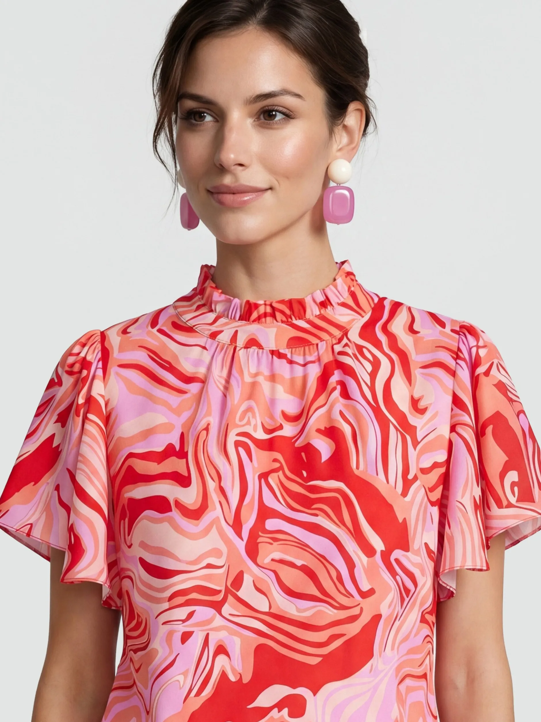 Usha Damen Bluse in rot