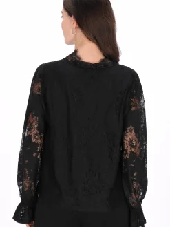 Usha Damen Bluse in schwarz