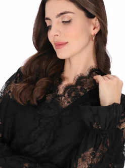 Usha Damen Bluse in schwarz