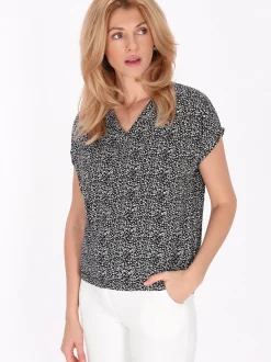 Usha Damen Bluse in schwarz