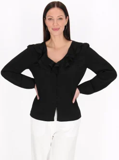 Usha Damen Bluse in schwarz