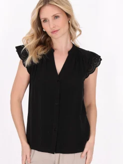 Usha Damen Bluse in schwarz