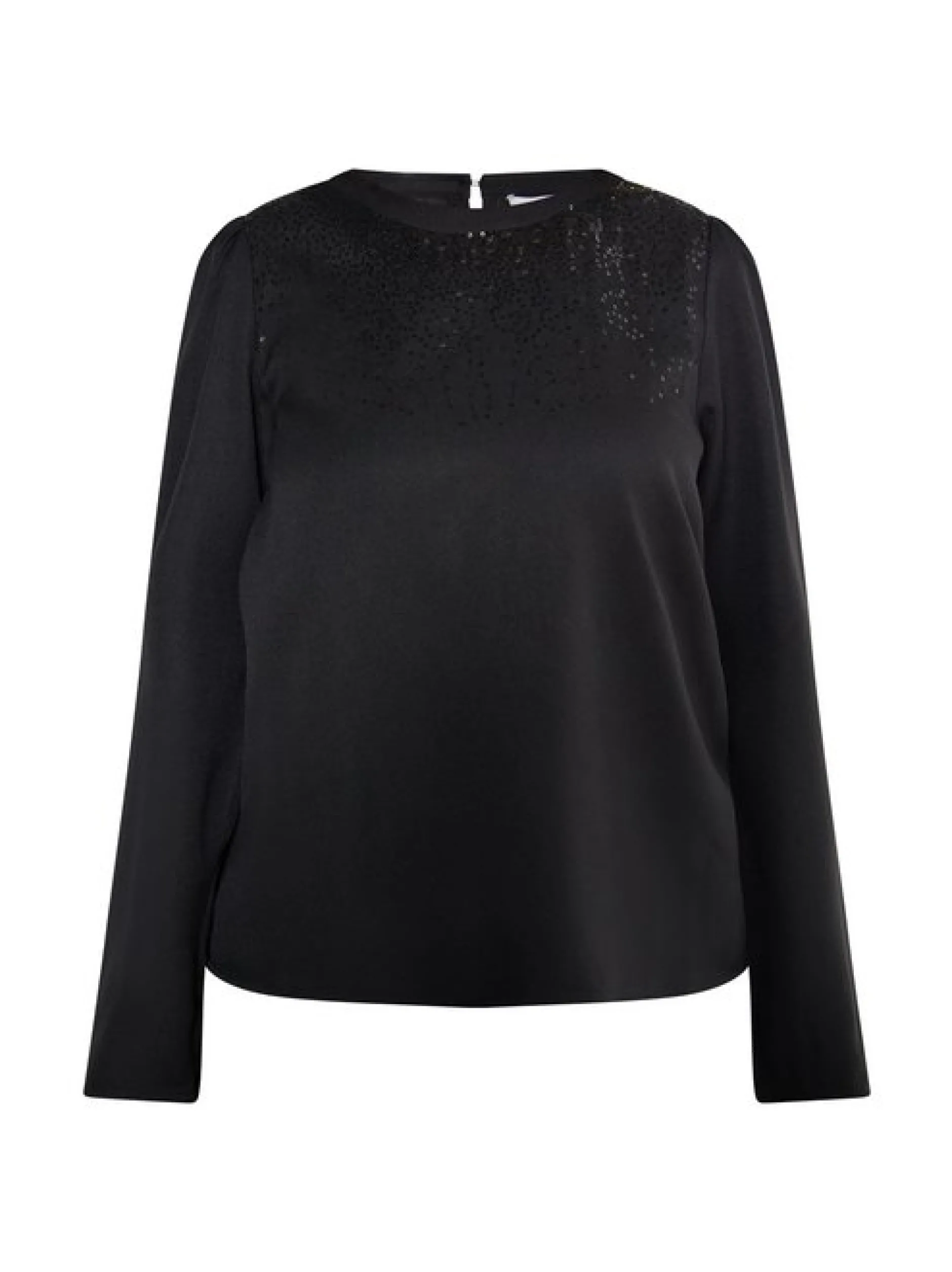 Usha Damen Bluse in schwarz - Ausschnitt: Rundhals