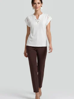 Usha Damen Bluse in weiß