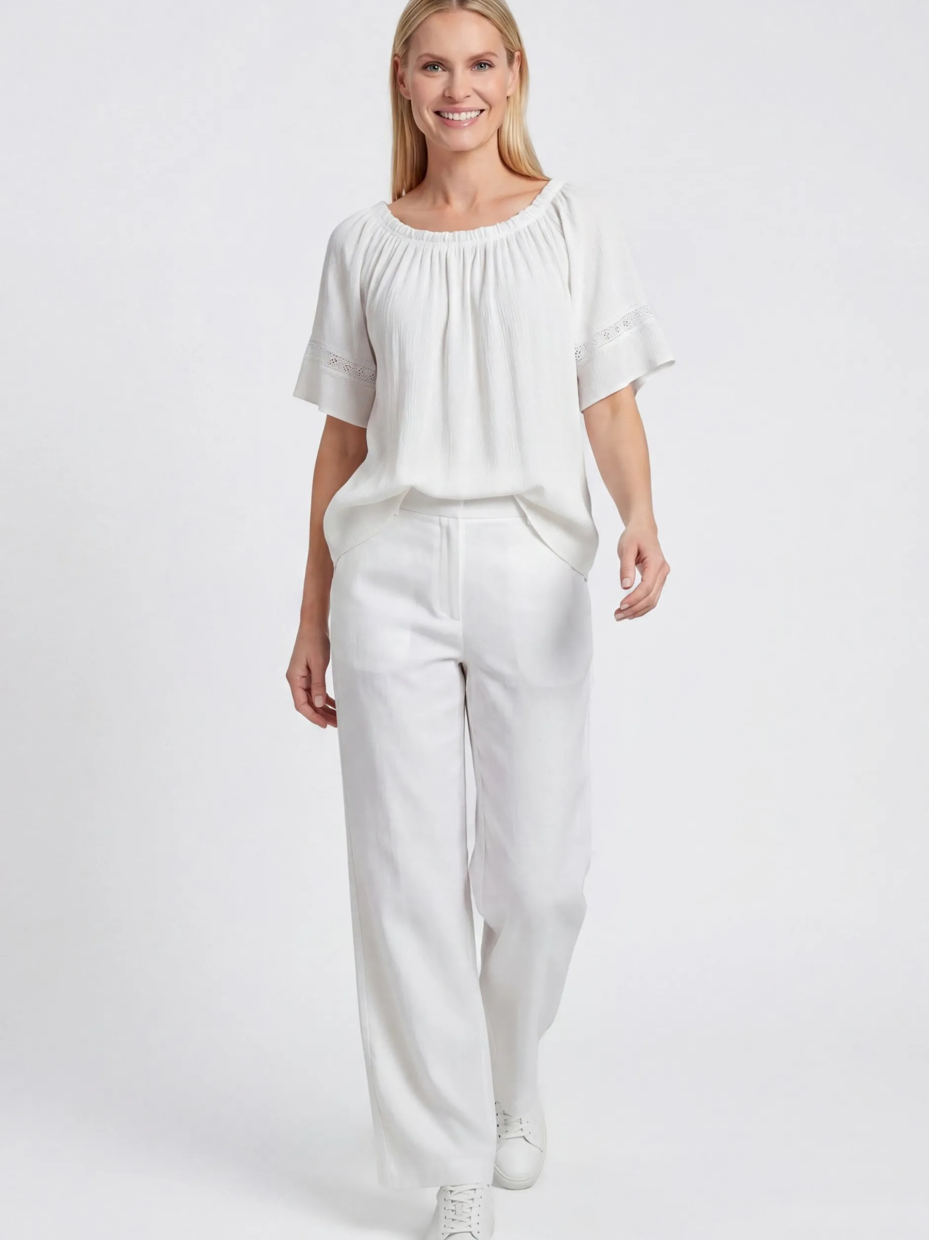 Usha Damen Bluse in weiß