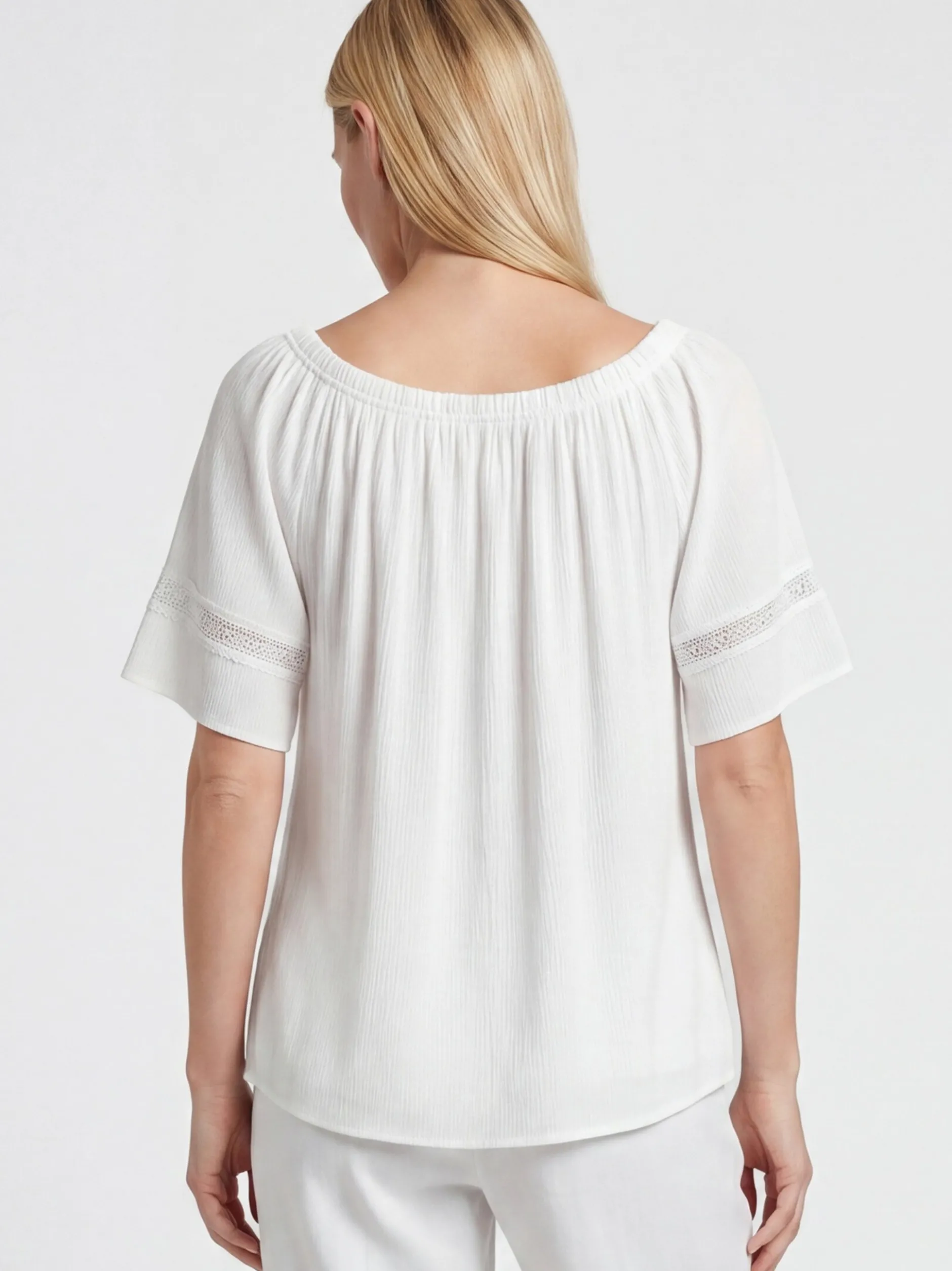 Usha Damen Bluse in weiß