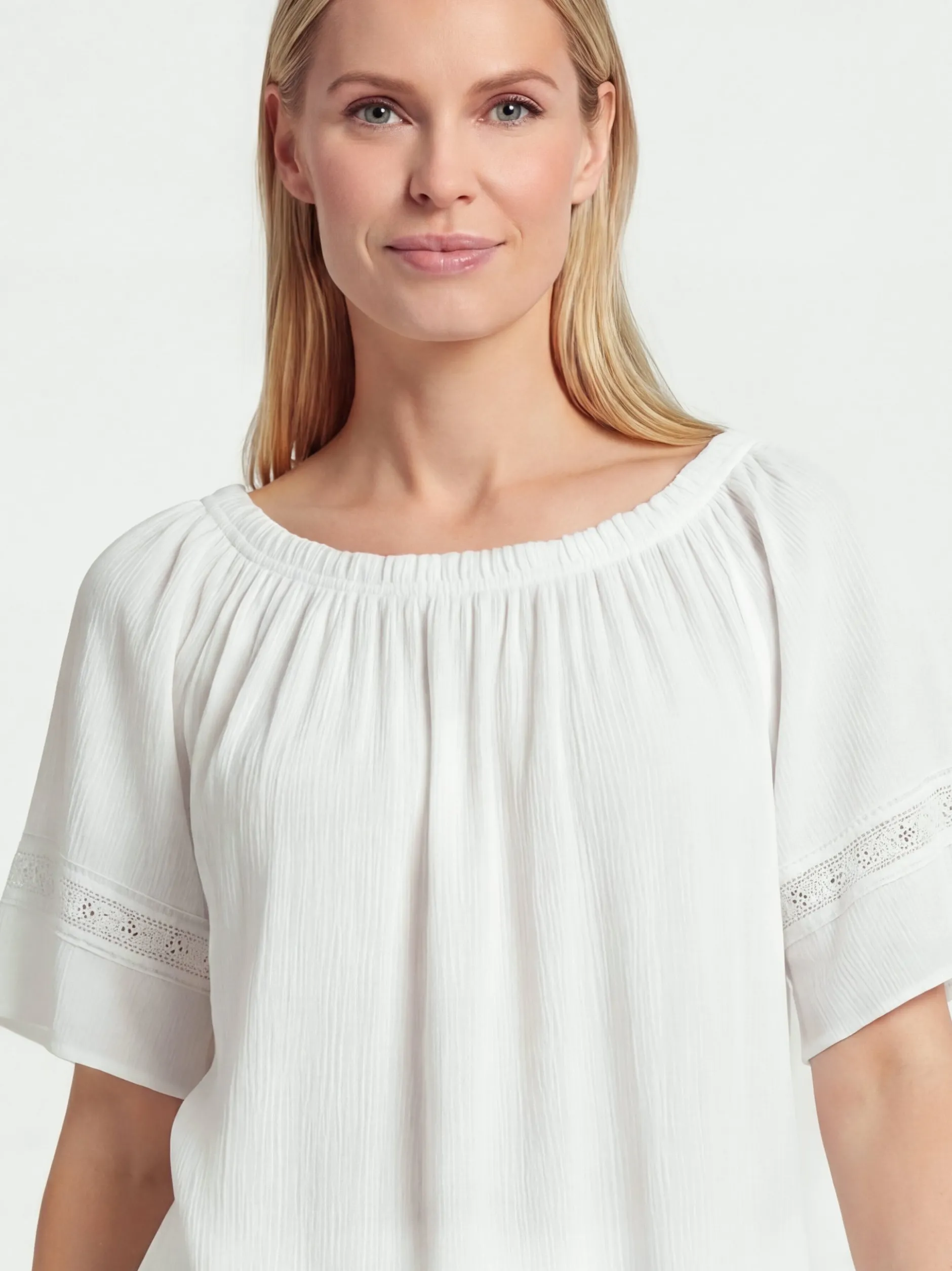 Usha Damen Bluse in weiß