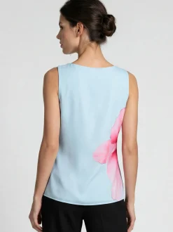 Usha Damen Blusentop in hellblau