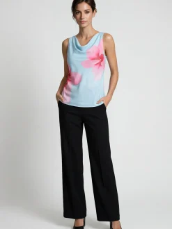 Usha Damen Blusentop in hellblau