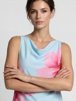 Usha Damen Blusentop in hellblau