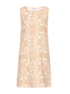 Usha Damen Kleid in beige - Ausschnitt: Rundhals