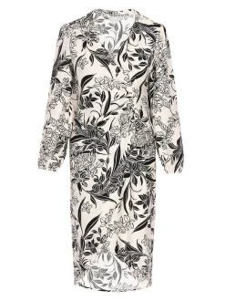 Usha Damen Kleid in beige - Länge: mittel