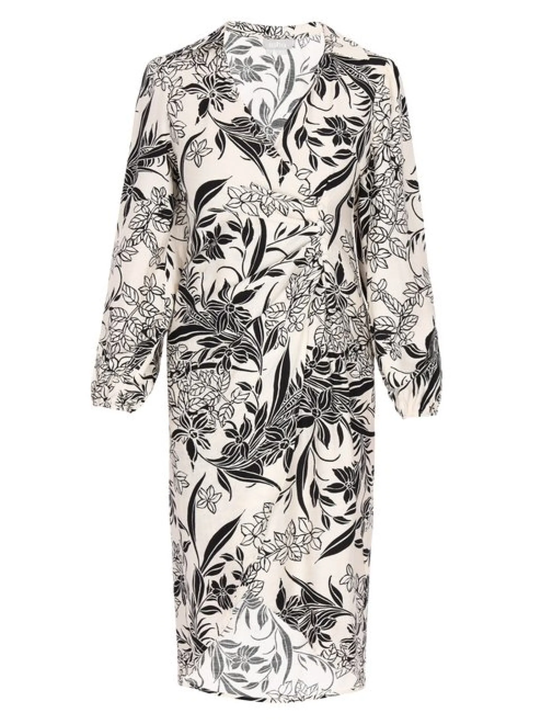 Usha Damen Kleid in beige - Länge: mittel