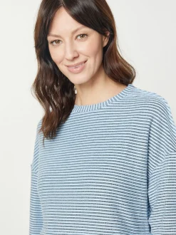 Usha Damen Kleid in blau - Ausschnitt: Rundhals