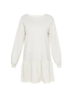 Usha Damen Kleid in grau - Ausschnitt: Rundhals