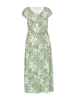 Usha Damen Kleid in grün - Länge: mittel