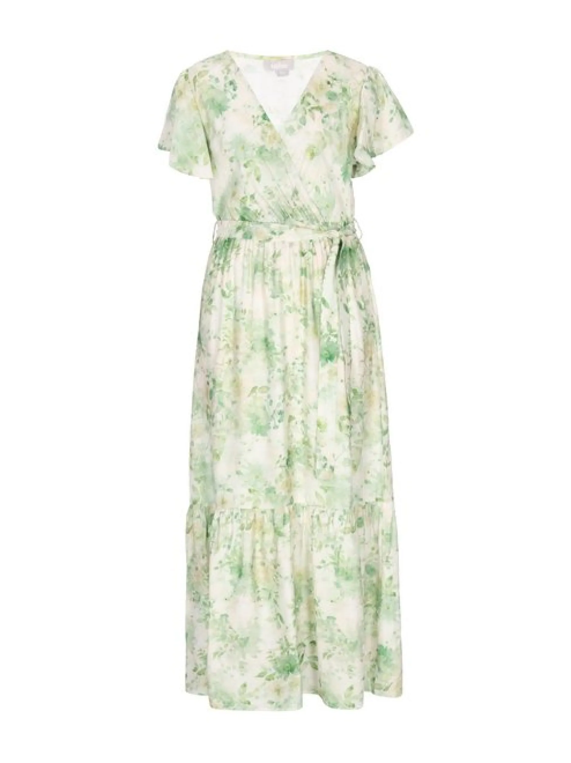 Usha Damen Kleid in grün - Länge: mittel