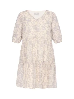 Usha Damen Kleid in lila - Länge: mittel