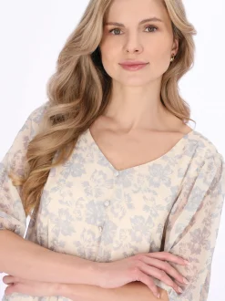 Usha Damen Kleid in lila - Länge: mittel