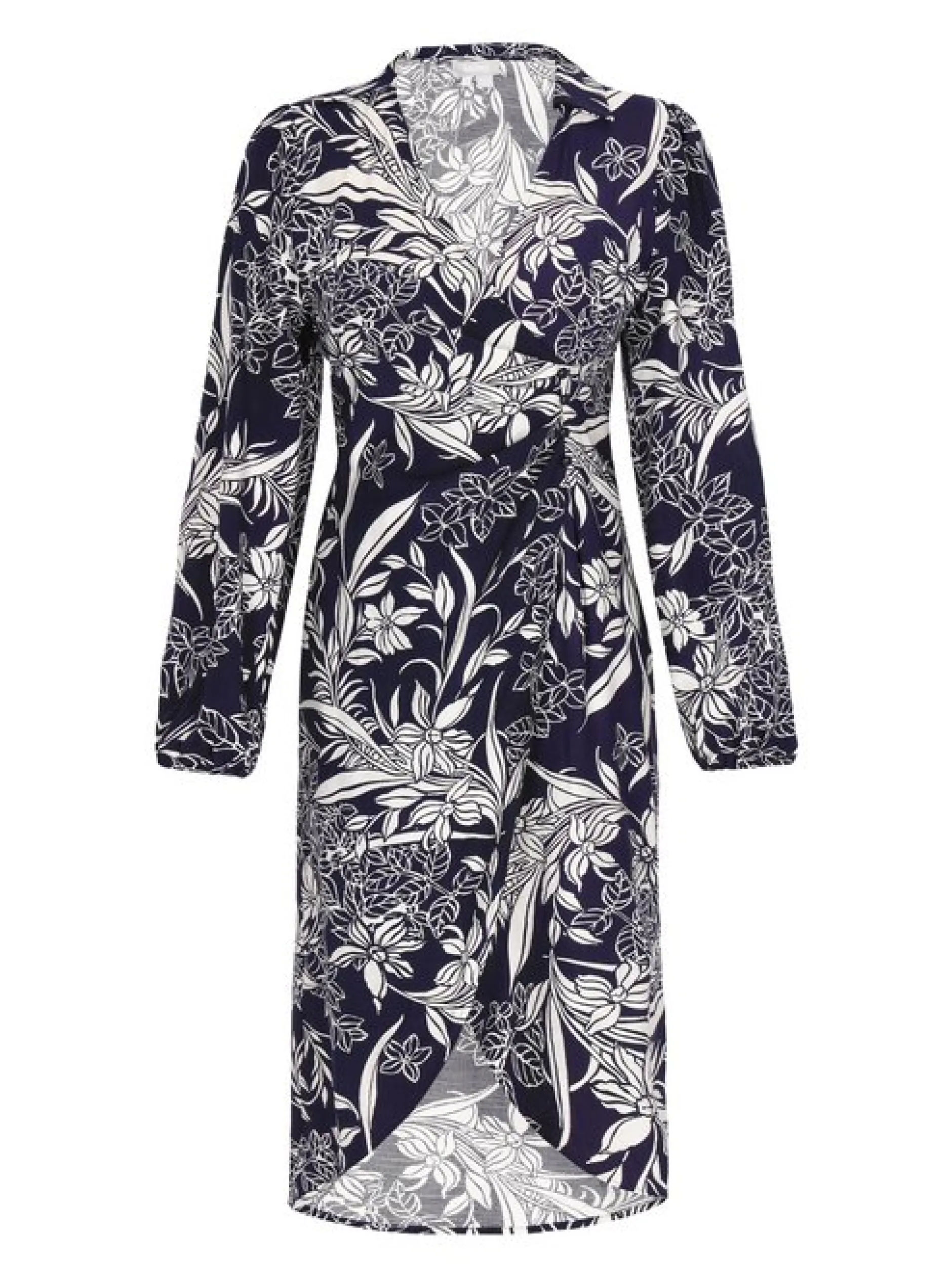 Usha Damen Kleid in marine - Länge: mittel