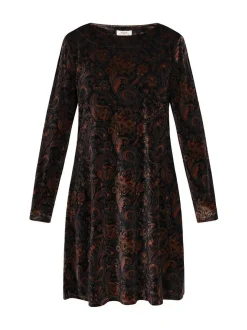 Usha Damen Kleid in purple - Ausschnitt: Rundhals