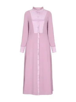 Usha Damen Kleid in purple - Länge: mittel