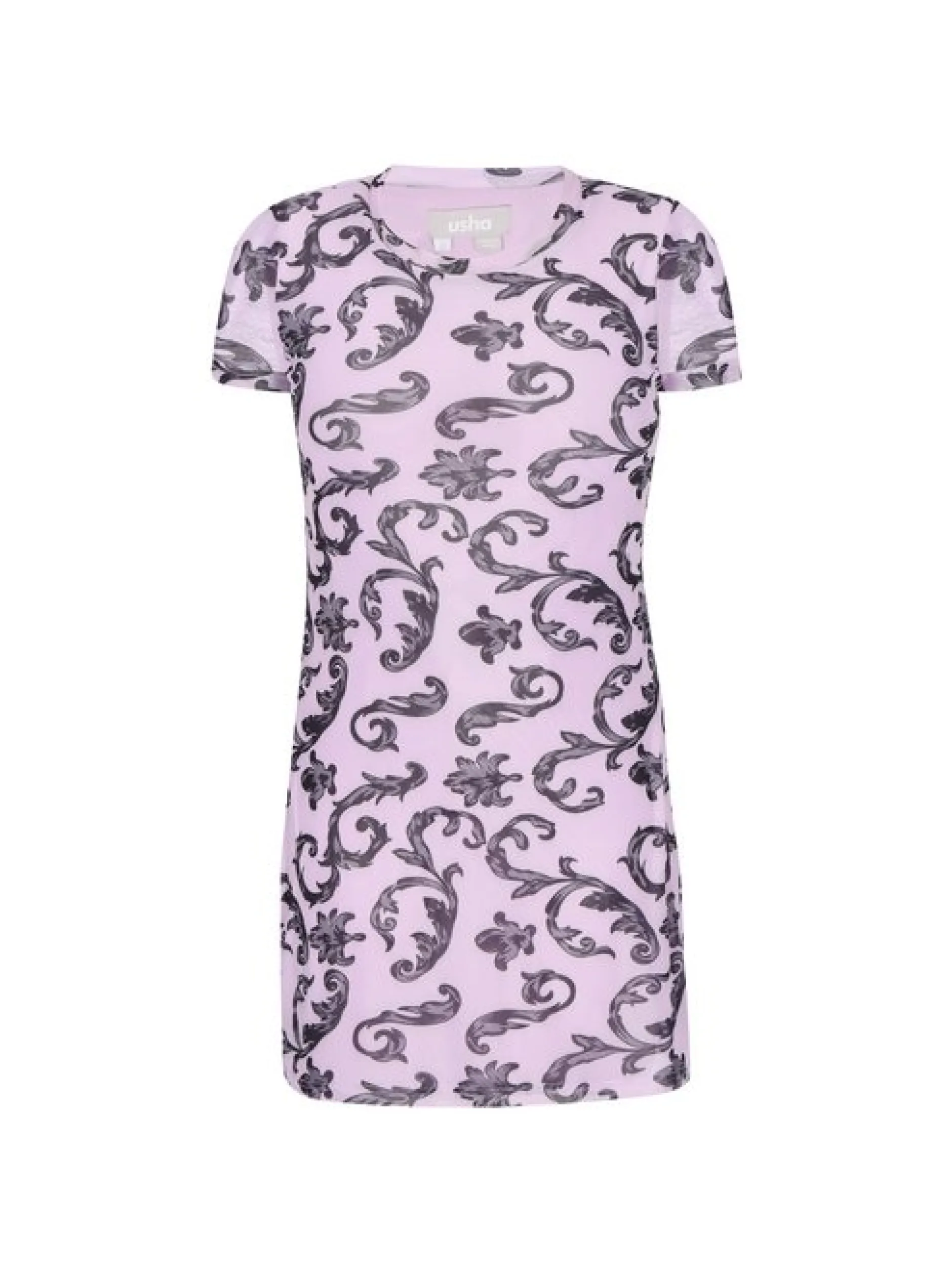 Usha Damen Kleid in rosa - Ausschnitt: Rundhals