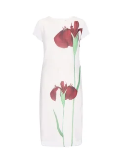 Usha Damen Kleid in rosa - Ausschnitt: Rundhals