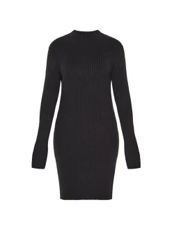Usha Damen Kleid in schwarz - Länge: mittel