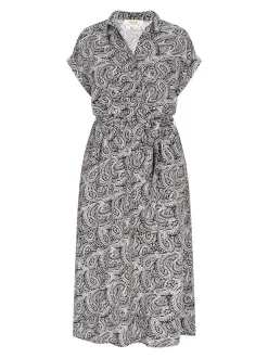 Usha Damen Kleid in schwarz - Länge: mittel