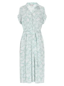 Usha Damen Kleid in türkis - Länge: mittel