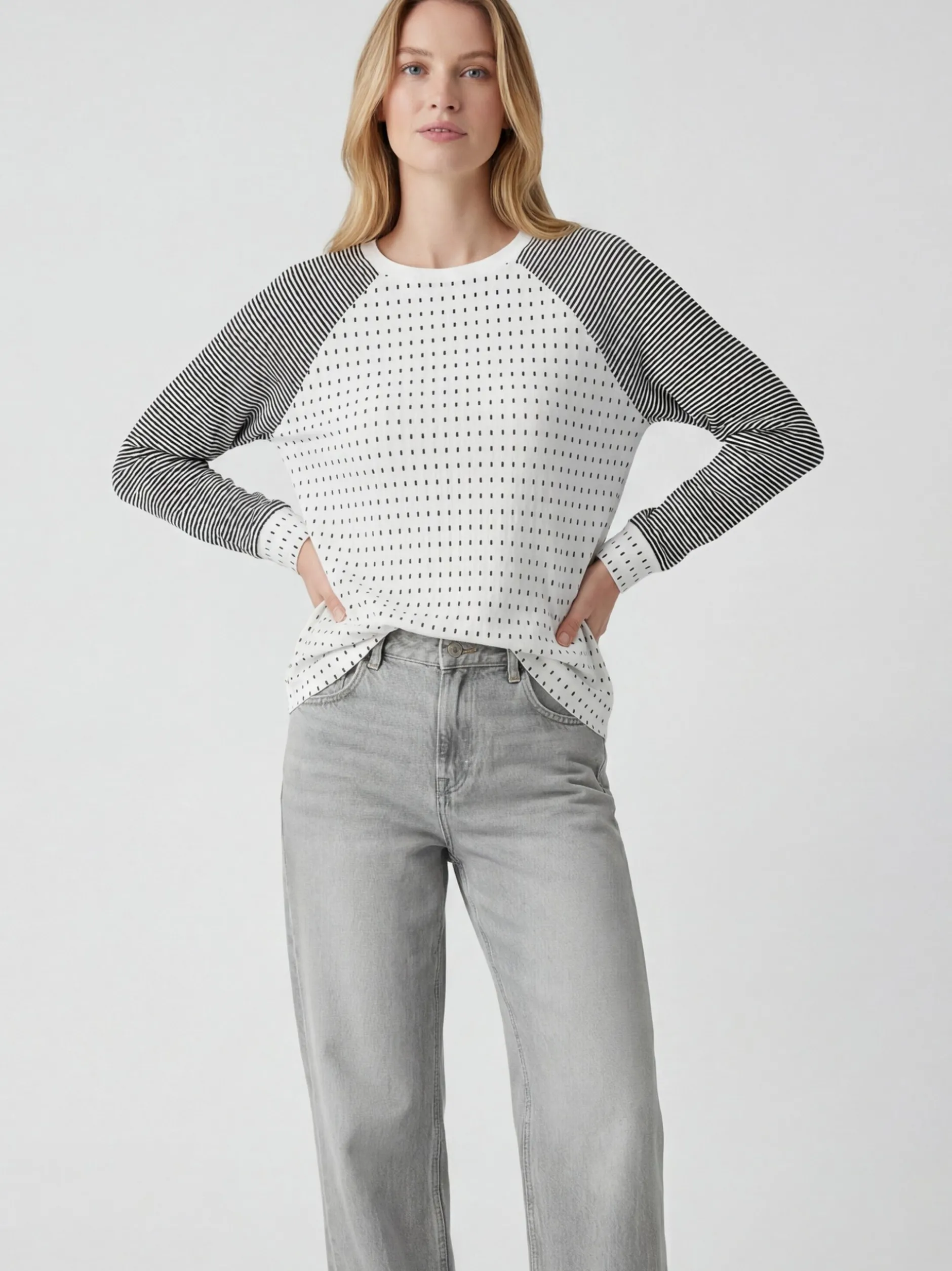 Usha Damen Langarmshirt in schwarz