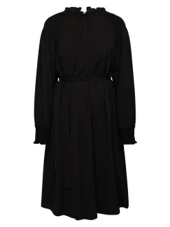 Usha Damen Midikleid in schwarz - Länge: mittel