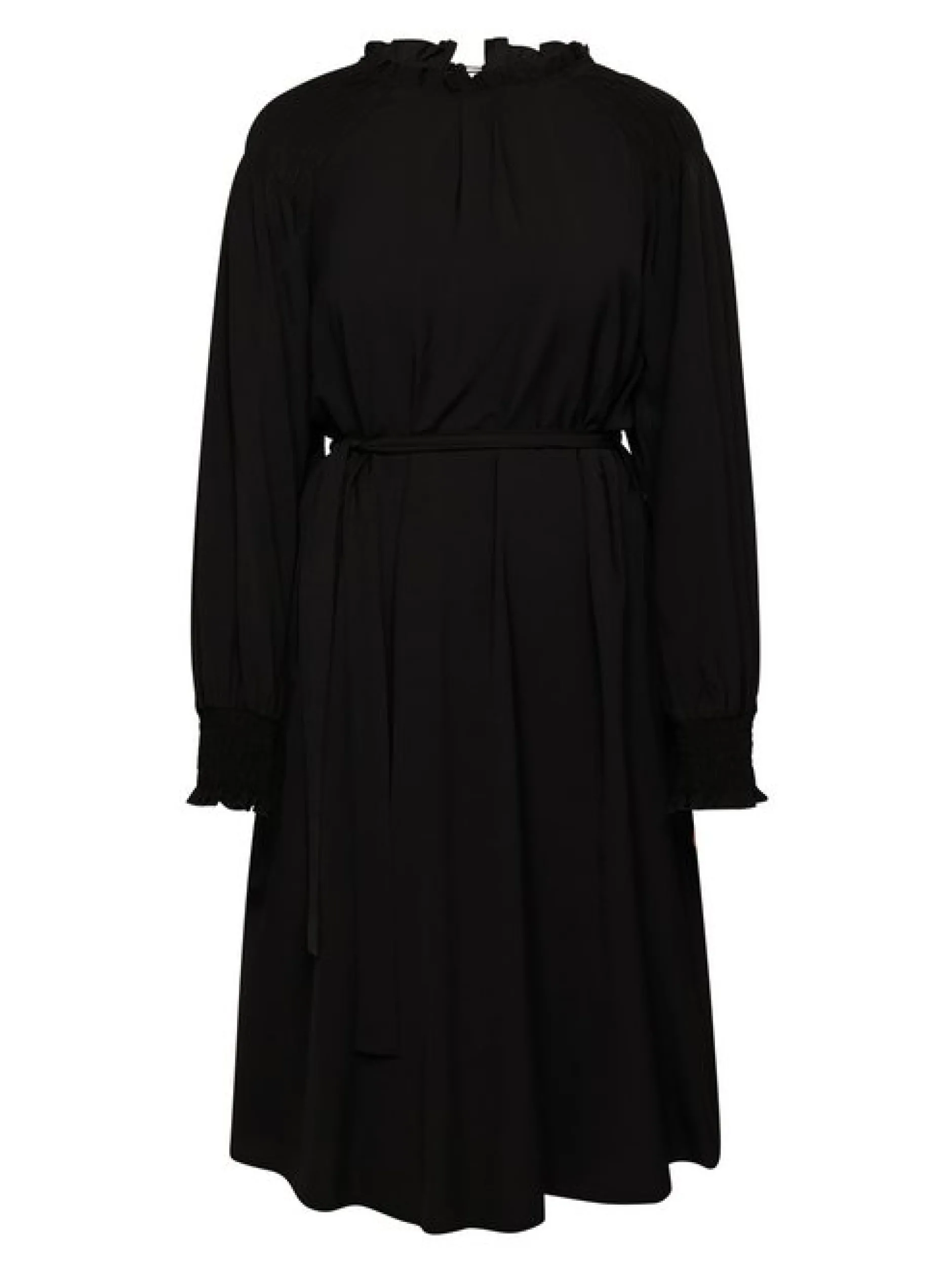 Usha Damen Midikleid in schwarz - Länge: mittel