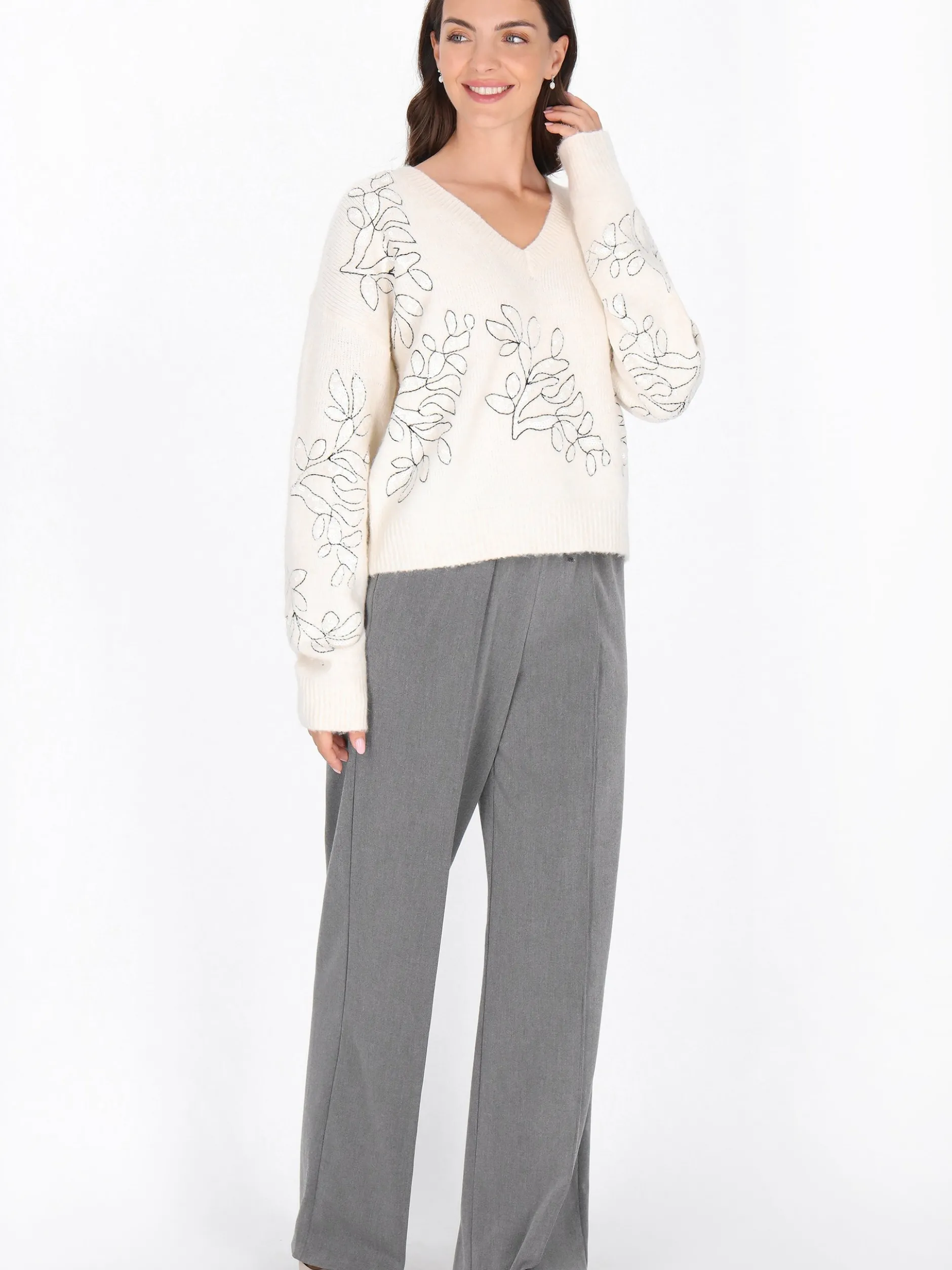 Usha Damen Pullover in beige