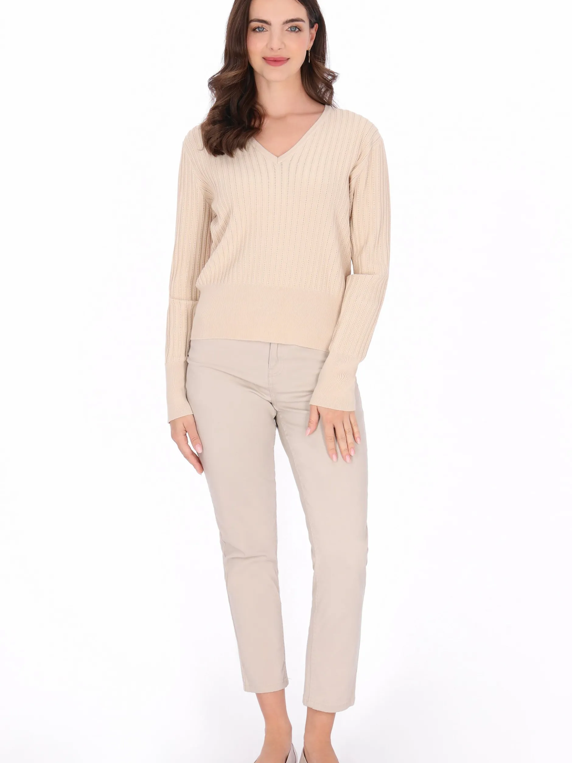 Usha Damen Pullover in beige