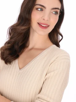 Usha Damen Pullover in beige
