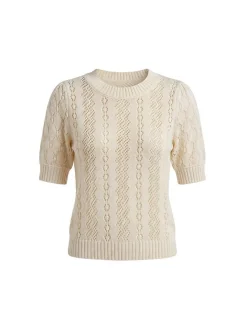 Usha Damen Pullover in beige - Ausschnitt: Rundhals