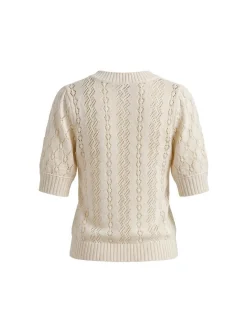 Usha Damen Pullover in beige - Ausschnitt: Rundhals