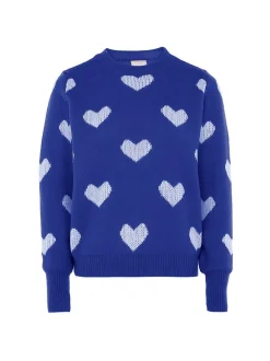 Usha Damen Pullover in blau - Ausschnitt: Rundhals