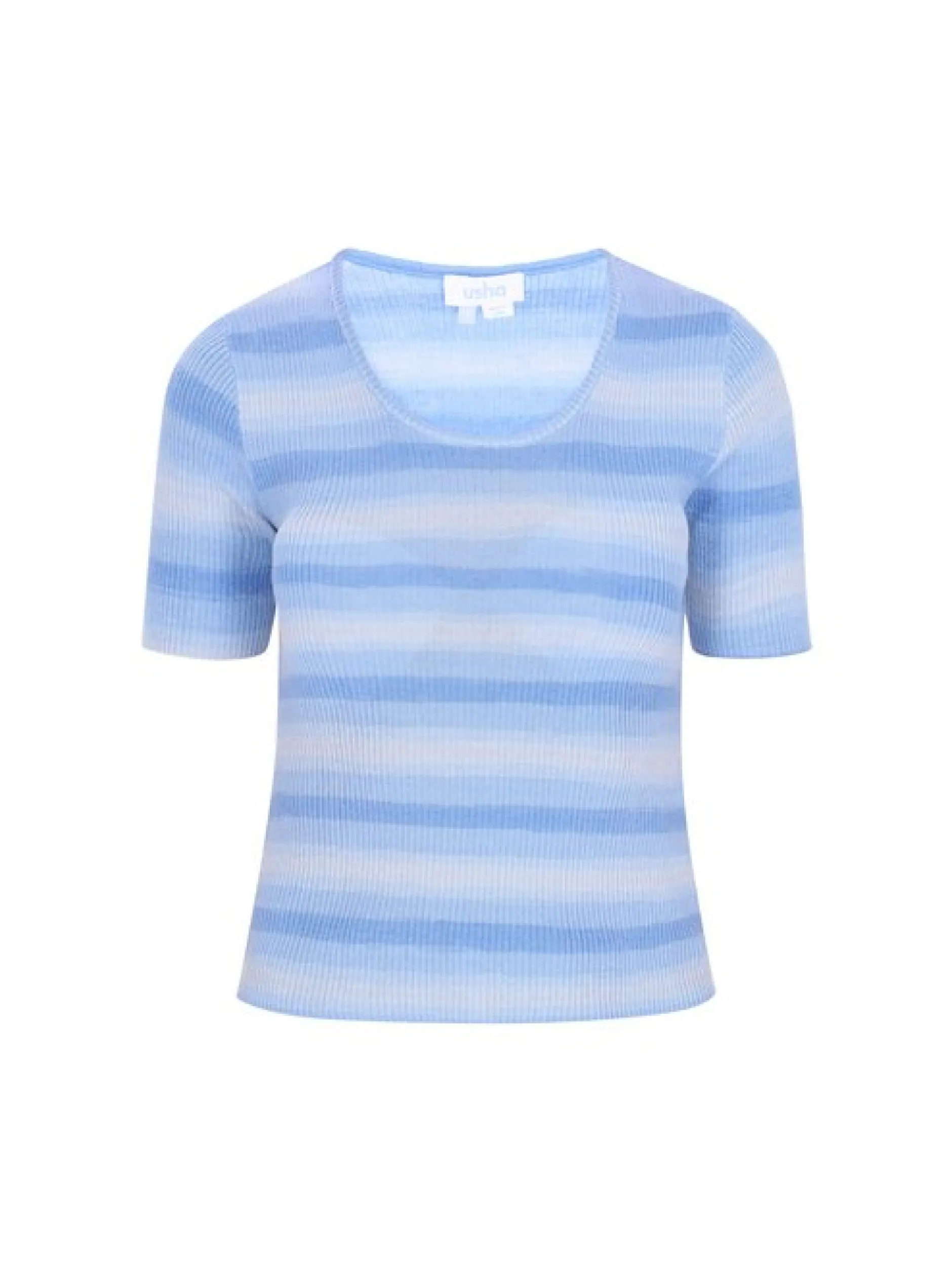Usha Damen Pullover in blau - Ausschnitt: Rundhals
