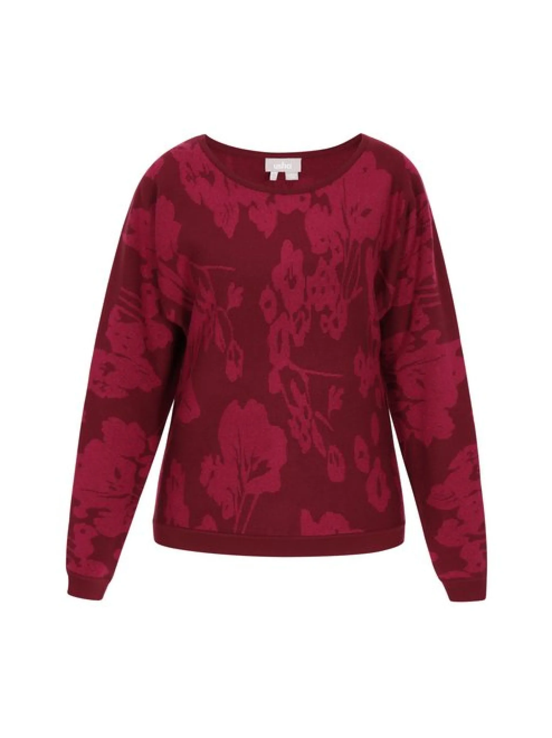 Usha Damen Pullover in bordeaux - Ausschnitt: Rundhals