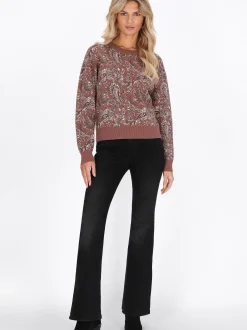 Usha Damen Pullover in camel - Ausschnitt: Rundhals