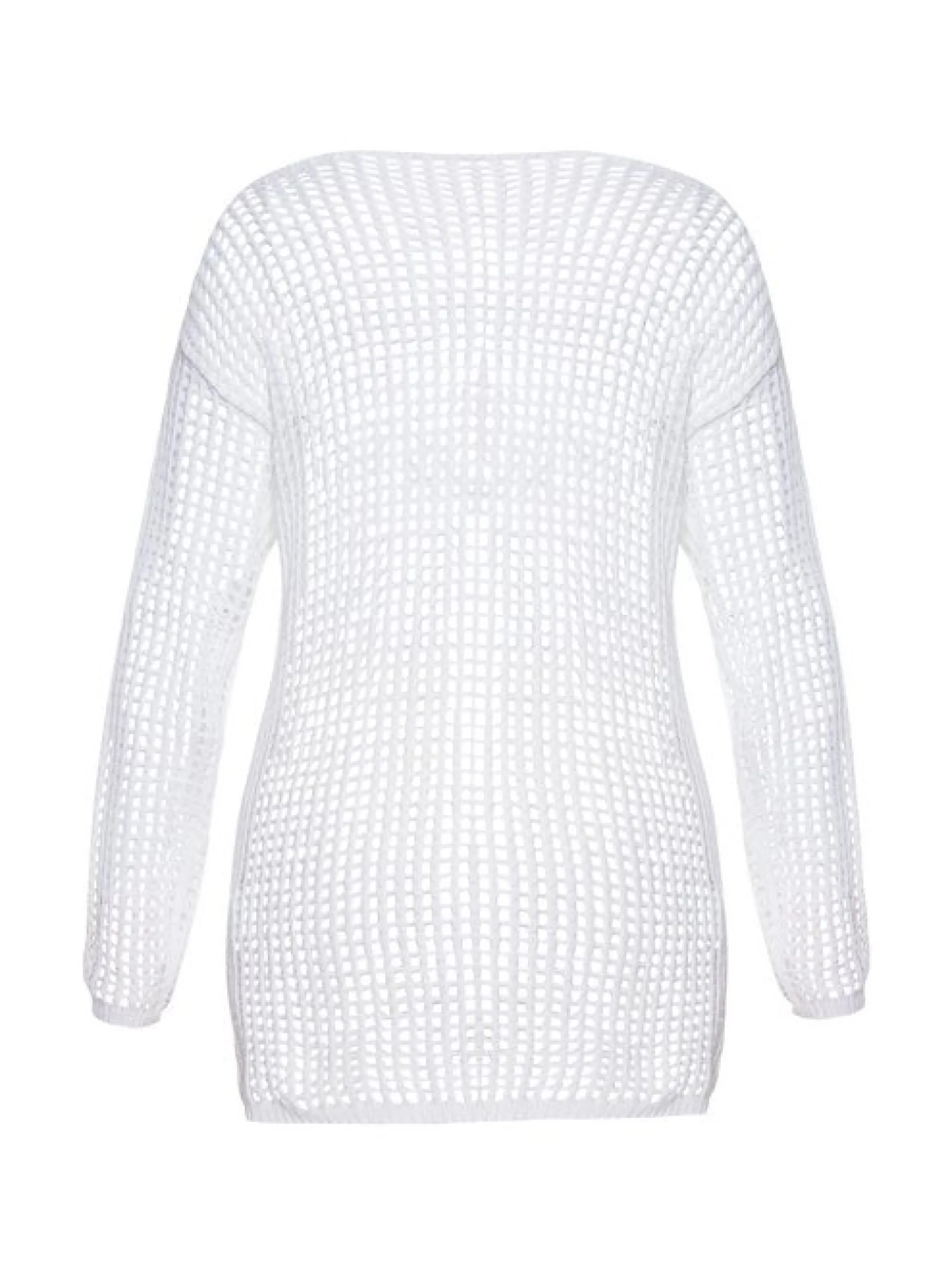 Usha Damen Pullover in ecru - Ausschnitt: U-Boot