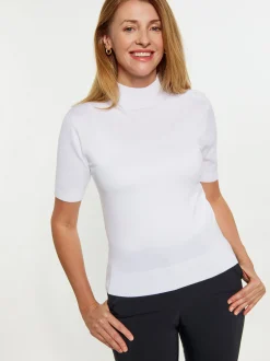 Usha Damen Pullover in ecru - Ausschnitt: ohne Kragen